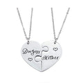 Mother Daughter Necklaces Adjustable Stainless Steel Matching Heart Mother s Day Necklace