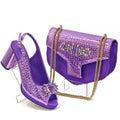 2025 Fashion Italian Shoes Women Gold High Heels Pumps Nigeria Bags Matching Shoes Sets for Women