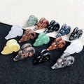 Wholesale Customized Hand Carved Healing Stones Quartz Crystal Sheep Horn Skulls