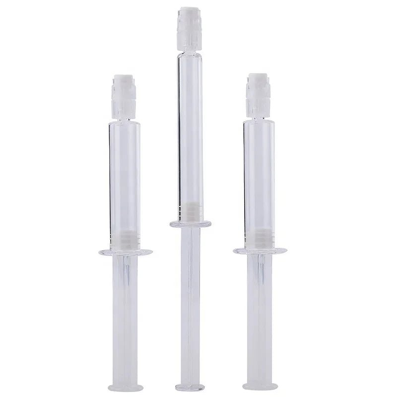 Wholesales 1ml 2ml 3ml 5ml 10ml Cosmetic Needle Syringe Tube Container Clear Empty Disposable Eye Cream Syringe Plastic Bottle