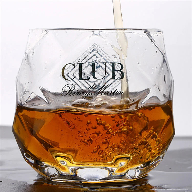 Wholesale Hot Sale Octagonal Diamond Custom Logo Whiskey Glass Cup