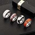 Non-fading Cross-border Best-selling Sports Football Stainless Steel Rings Basketball Baseball Rugby Sports Rings and Jewelry