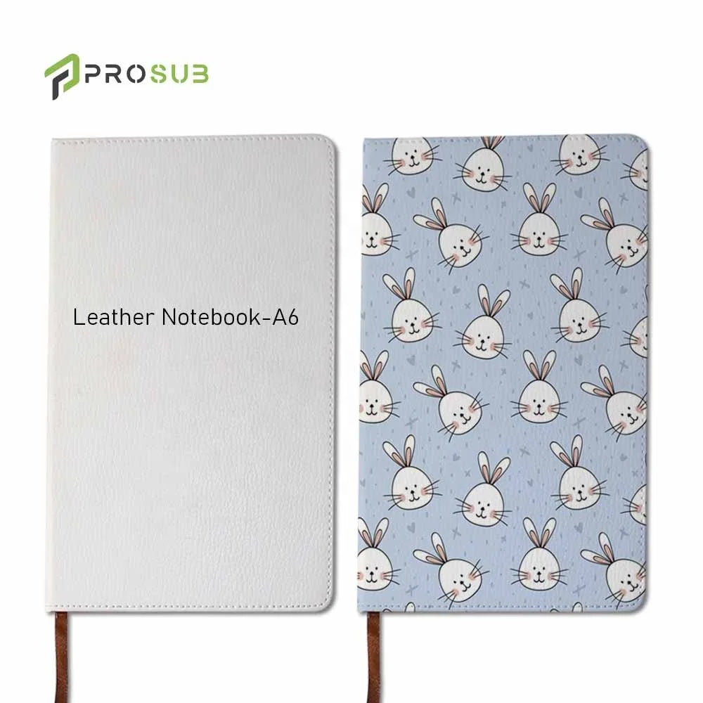 Prosub Sublimation Leather Journal Blanks Custom Full Size Printing Logo A6 Sublimation Journal Notebook