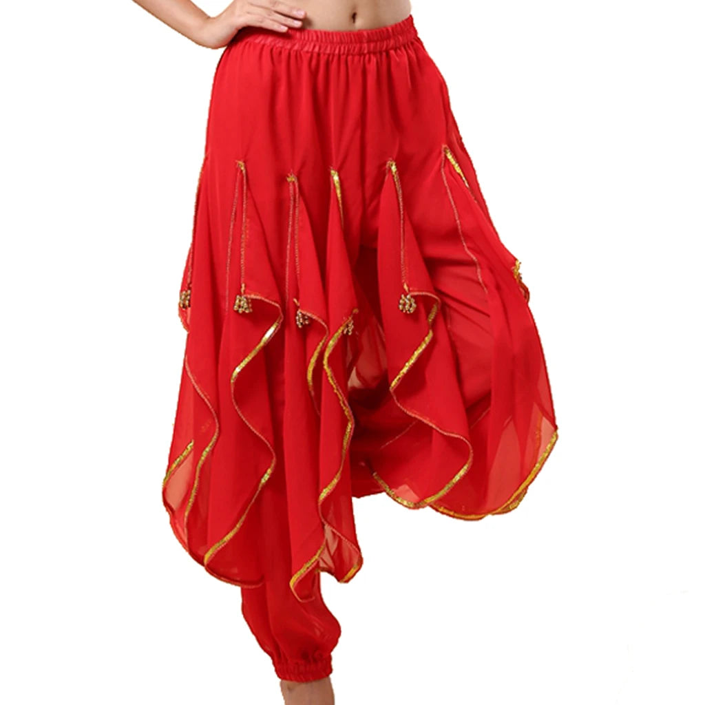 Tribal Belly Dance Chiffon Harem Pants Trouser Women Girls Bollywood Dance Costume