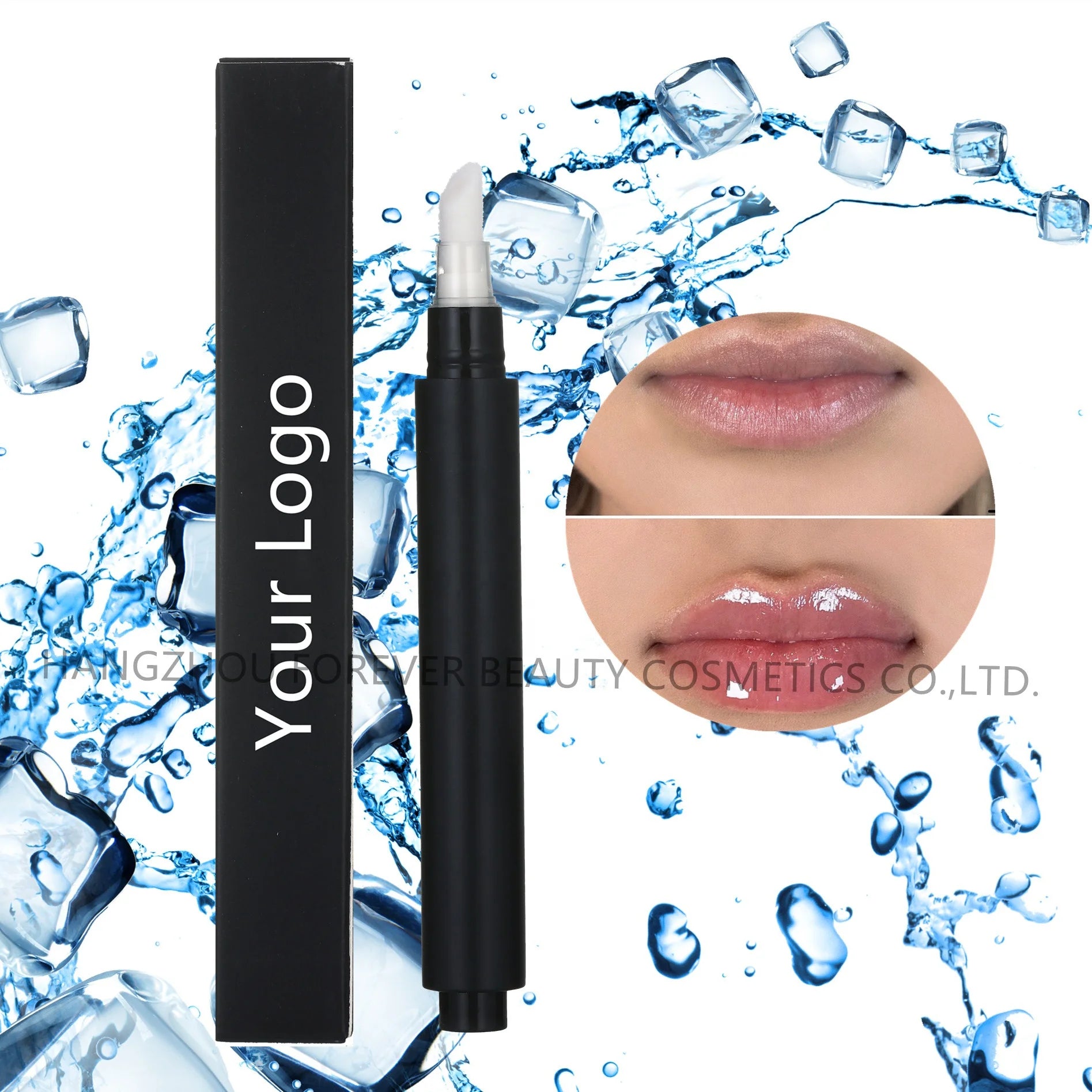 Lip Plumper Cool Ice Mint Hyaluronic Ultimate Volume Long-term Lip Booster Private Label