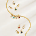 4*4 mm Mini Quietly Brilliant Birthstone Pendant for Children's DIY Handmade Jewelry Crystal Rhinestone 18K Gold Plated