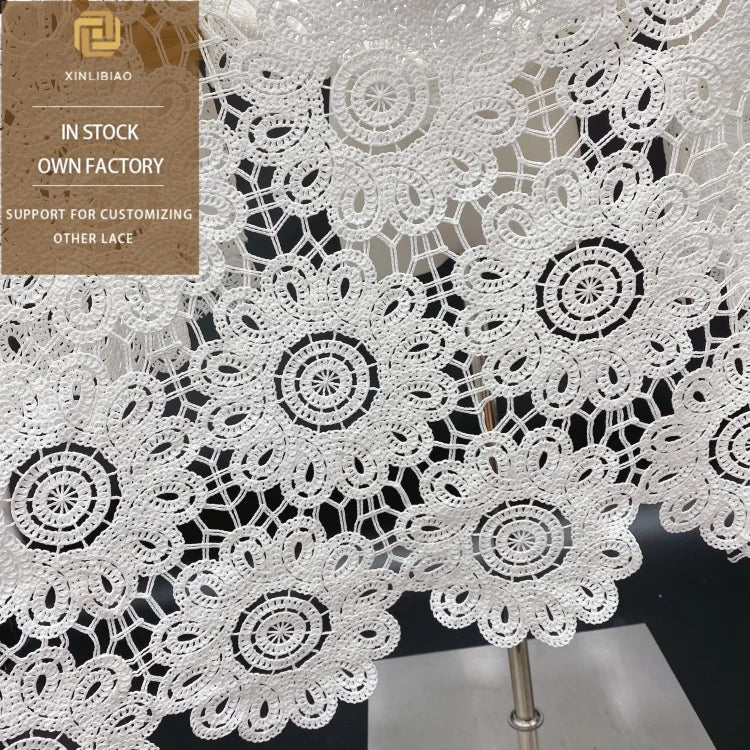 Manufacturers Wholesale Milk Silk Embroidery Lace Fabric Embroidery Flower Clothing Fabric Fashion Lace Fabric
