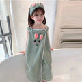 New Arrival Children's Bath Dress Microfiber Kids Adult Wearable Bath Towel Cute Baby Outdoor Body Bath Robe Beach Towel