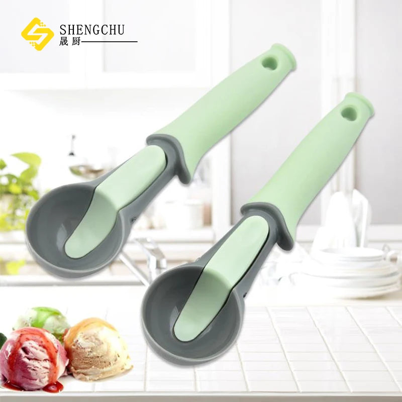 Kitchenware Plastic Ice Cream Scoop Trigger Easy Releasing Handle for Frozen Yogurt Gelatos Sundaes