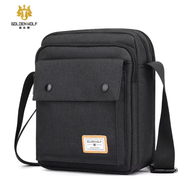 Golden Wolf Casual Sac a Bandouliere Shoulder Chain Bags Crossbody Bag Unisex Waterproof Durable Large Capacity Lightweight
