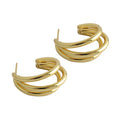 New Fashion Jewelry 925 Sterling Silver Multiple Layers Pendant 18K Gold S925 Sterling Silver Earrings for Women YH384