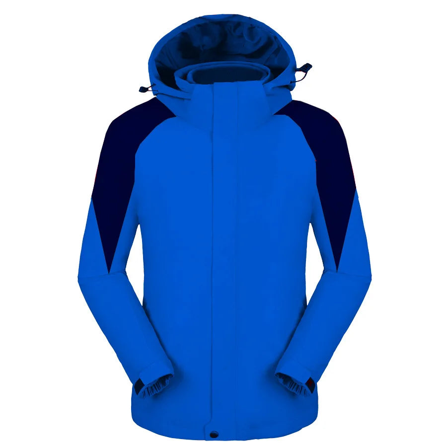 Outdoor Three-in-One 0.05kg Men's Women's Cold-Proof Clothing Stand Zipper XL Windbreaker Jacket for Autumn Winter