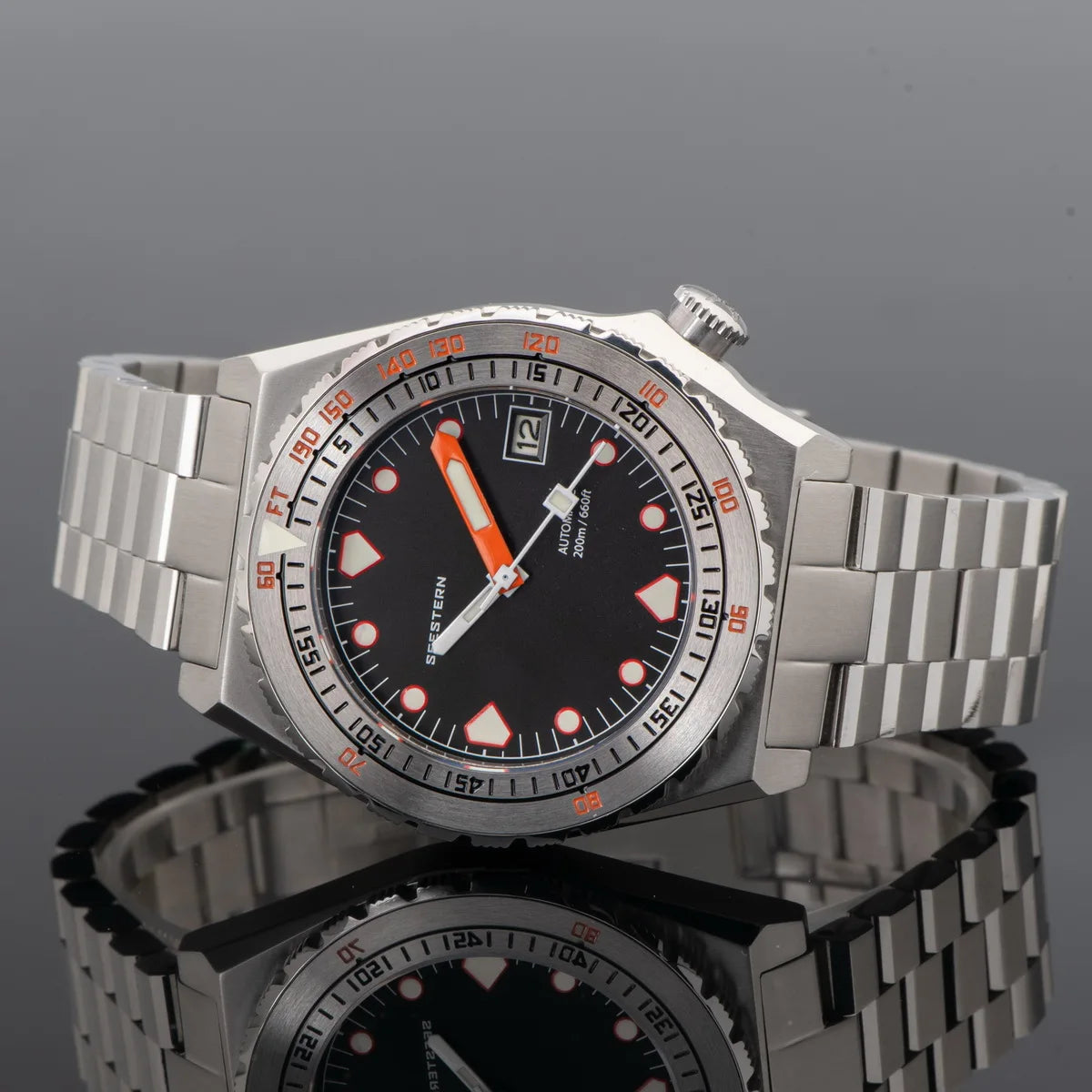 Factory Price Free Ship Sapphire 20atm Japan Nh35 Sapphire Mechanical Automatic Stainless Steel Diver Dive Watch Man for Sale