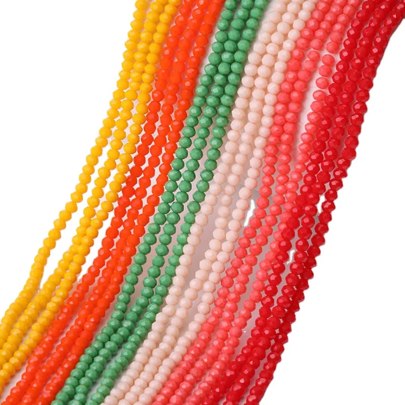 4x3mm Opal Color  Roundel DIY Accessories Glass Crystal Beads  Crystal Beads for Jewelry Making