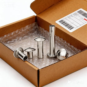 DIN 7340 Stainless Steel Truss Oval Mushroom Head Semi Tubular Rivet with Hafl Hole Shank