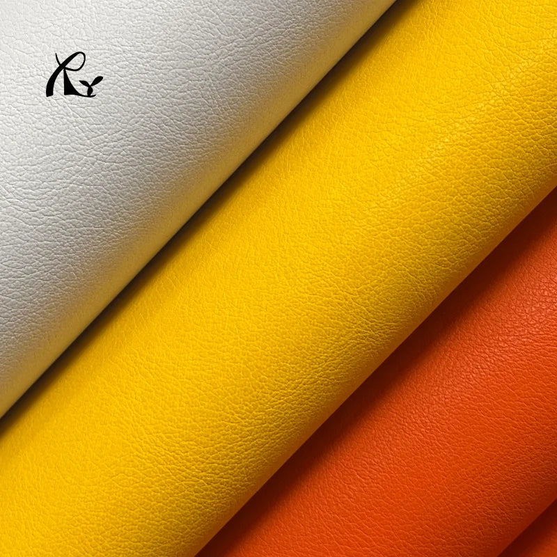 1.4mm Litchi Grain Waterproof  Pu Leather Cotton Velvet Base Fabric for Shoes Car Bag Imitation Microfiber Synthetic Leather