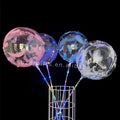 Uzer 20 Inch Feather Print Bobo Balloons LED Helium clear Bobo Balloon for Party Decoration