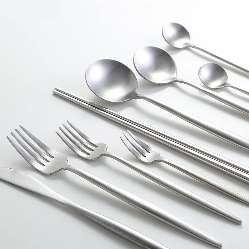 Wholesales Customize Box Royal Gold Spoon Flatware Set Party Wedding Gold Spoon Flatware Set