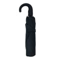 OVIDA Premium Quality Umbrella 23"10k Extra Large Canopy  Black UV J Shape Rubber Handle with Multifunctional LED Light