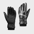 Fashion Touch Screen Waterproof Biker Cycling Warm Men Driving Faux Leather PU Gloves for Winter
