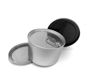 Self Seal Food Grade Tin Container with Silver Lid for Food Canning Vegetables Seeds & Rice Storage 200ml 7g Capacity