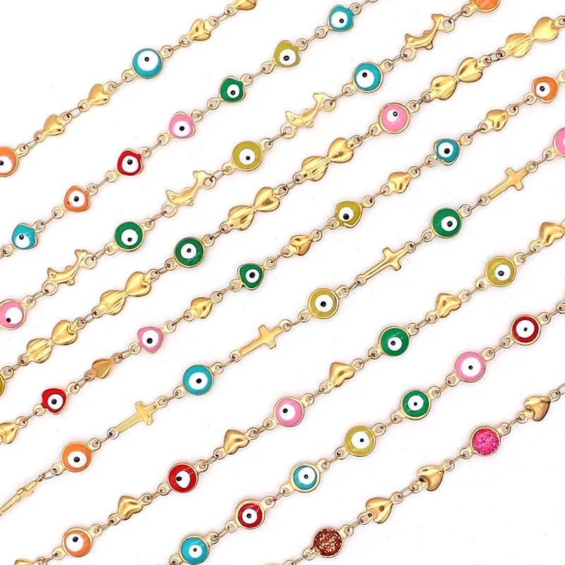 Meter Price Jewelry Making Women Men Stainless Steel Eye of the Devil Chain for Necklace Bracelet Diy Jewelry in Bulk