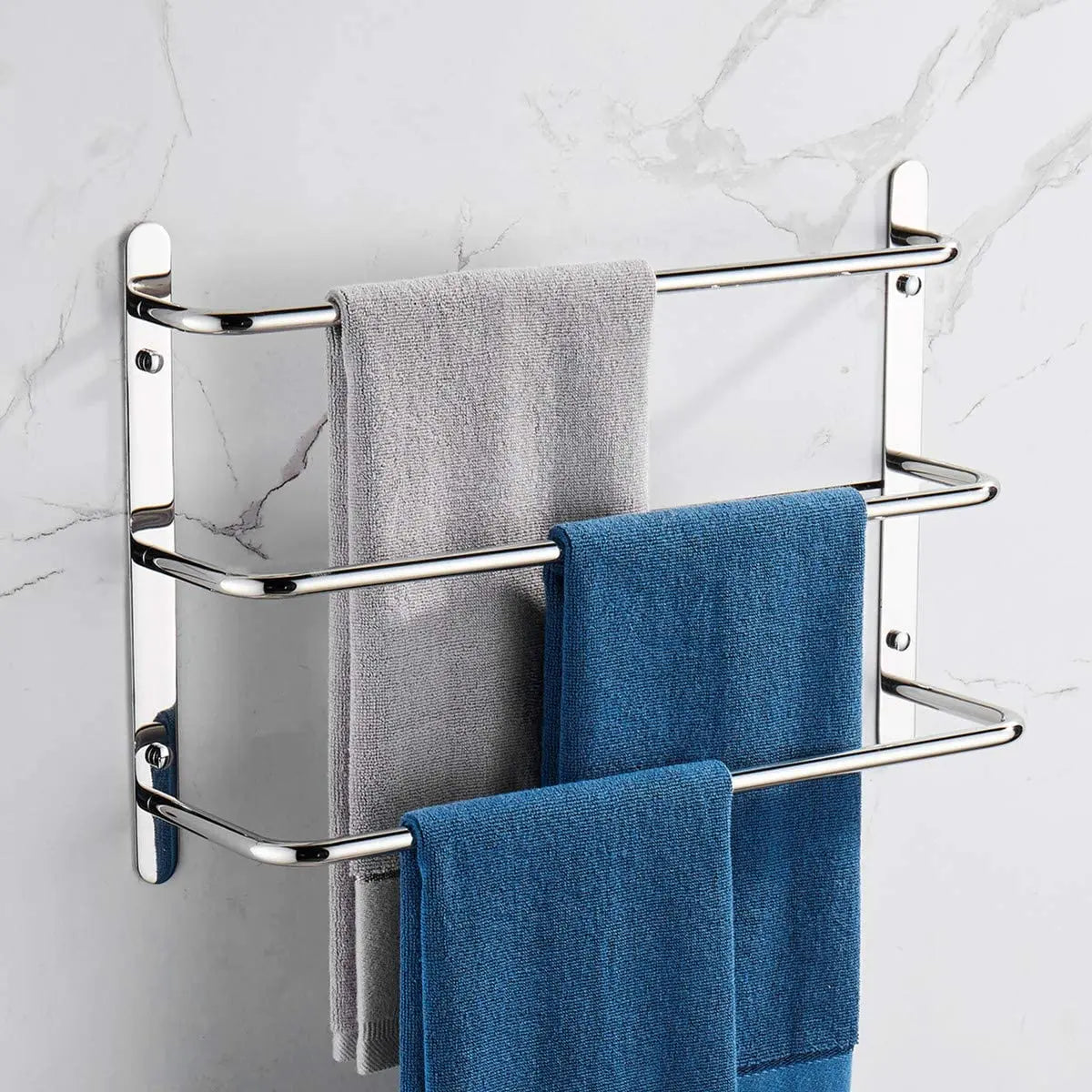 Three Stagger Layers Towel Bars 60cm Bathroom Accessories Bright Polished Towel Rack