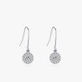 Ailmay 100% 925 Sterling Silver Classic Simplicity Round Cubic Zirconia Wedding Hoop Earrings for Women Engagement Jewelry Gift