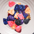 Guitar Picks 3 Different Thickness Abstract Art Colorful Celluloid Guitar Pick Plectrums for Bass Electric Acoustic Guitars