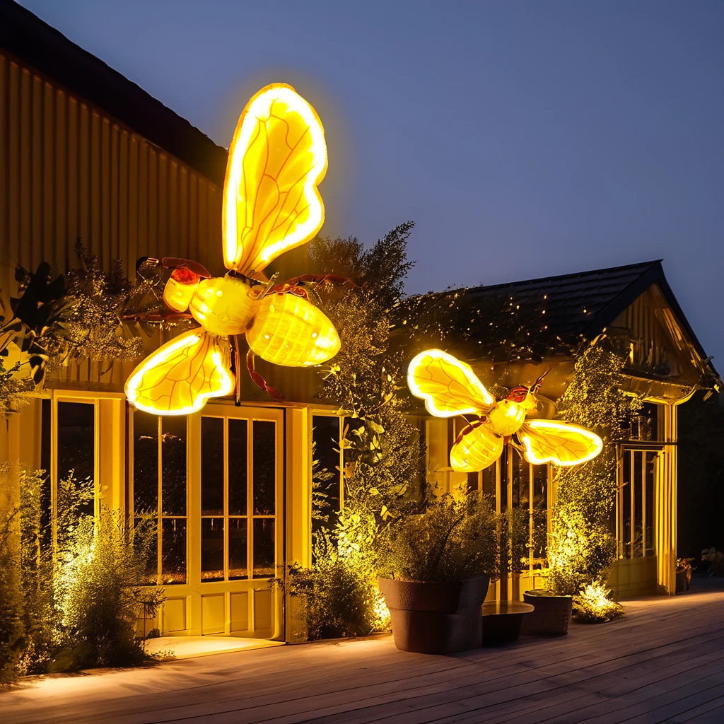 IP65 3D Motif LED Garden Lights Luminous Bee Outdoor Christmas Landscape Decor for Events Christmas Landscape Decor