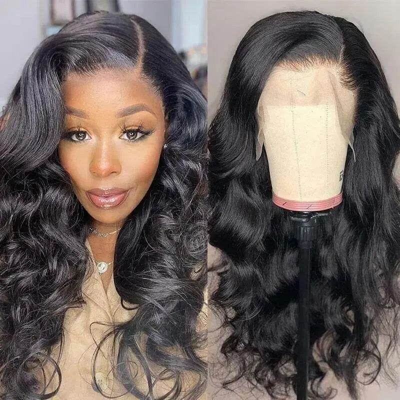 Wholesale HD Lace Front Wig 180% Density 26 Inch Body Wave 100% Human Hair Lace Frontal Glueless Wig for Beauty Women