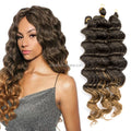 Deep Wave Synthetic Braiding Hari Extensions Fretrss 20 Inch Deep Wave Hair Bulk Crochet Hair Deep Wave Bulks
