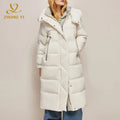 Winter Women's Down Jacket Loose Casual Hooded Long Coat Down Large Size Thickened Coat Warm Fashion Jacket