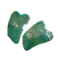 Huiying Moss Agate Jade Jagged square Shape Massage Stone Face Gua Sha Scraping Massage Tool Anti-wrikle Face Massager