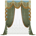 Wholesale JK5012-29 Luxury Classic European Royal Jacquard Polyester Cotton Silk Linen Curtain Fabric Woven Home Textile Dyed
