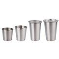 Food Grade 304 Stainless Steel Cup Brushed Surface Stackable Water Cup for Home Kitchen Hotel Durable Rust Proof Drinking Mug
