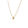 Hot Selling Jewelry 316 Stainless Steel Gold Plated Ball Thin Chain Chokers Lucky Necklace for Women