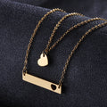 2pcs/set 100 Designs Mother's Day Gift for Mom Grandma Daughter Stainless Steel Silver 18K Gold Bar Disc Heart Jewelry Necklace