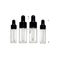 Custom 5/10ml Silicone Rubber Dropper Cap Glass Bottle with Screen Printed Packaging for Face Cream Facial Cleanser & Serum