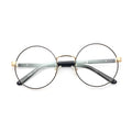 New Fashion Round Metal Optical Eyeglass Frames with Replacement Wood Decorative Diamond Face Shape Fashionable Eyewear