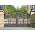 JHR Single Main Gate Designs House Yard Entrance Gates Iron Gates Models Art Gate Aluminum Alloy for Villa Home Metal Customized