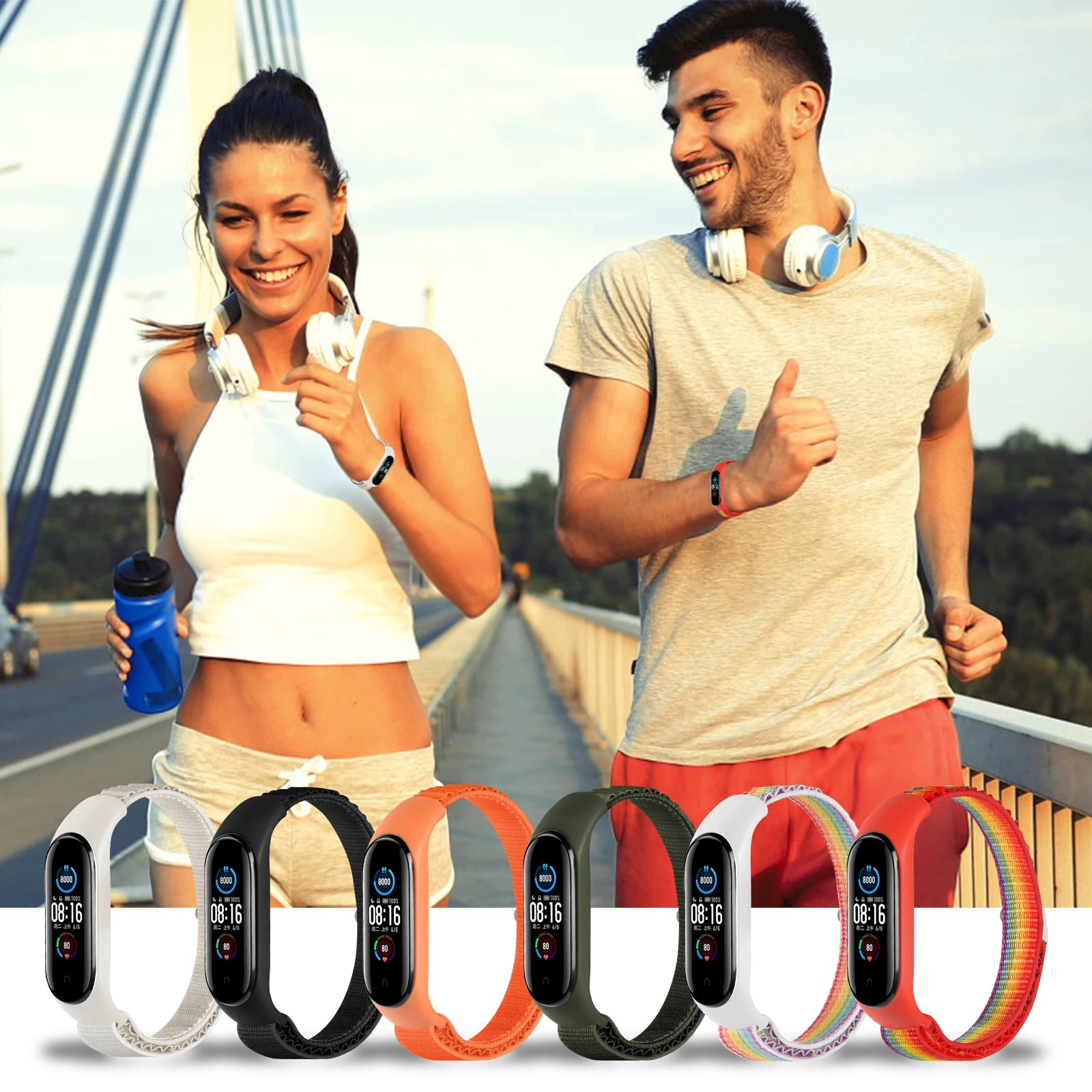 Hot Sale Smartwatch Strap for Xiaomi Mi Band 7 6 5 4 3 Alpine Nylon Mi Band Straps Correa Accessories