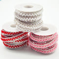 Wholesale Pearl Beaded Cup Crystal Rhinestone Trimming Applique Crystal Chain for Crafts DIY Dress Accessories