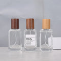 Luxury Empty Clear Flat Rectangular Shape Glass 1oz Refillable Perfume Spray Bottle Glass Bottles 30ml in Stock for Gift