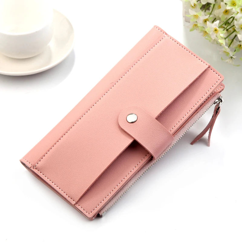 Long PU Wallet for Women Hasp Clutch Female Purse Money Wallet Female