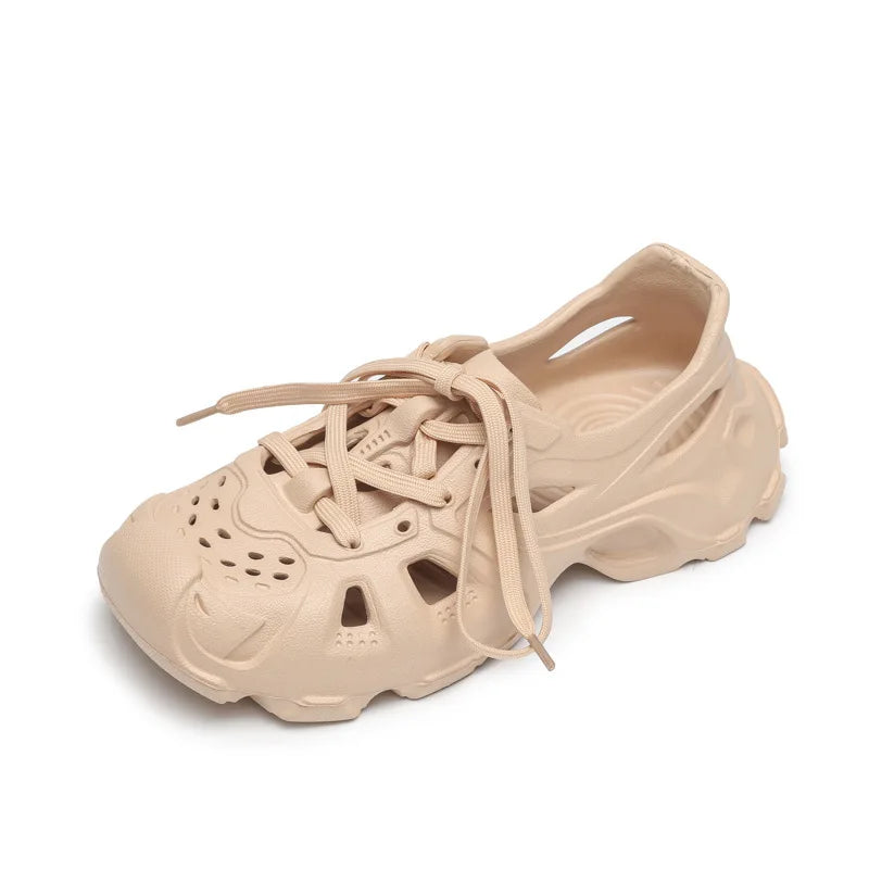 Cross-Border Summer Trendy Style Sports Sandals for Men Women EVA Thick-Soled Beach Shoes Slip-On Flat Platform Outdoor Wear