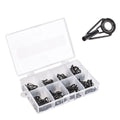 80pcs/box Black Multi-size Sea Fishing Rod Guide Ring Stainless Steel Tip Tops Repair Kit Ceramic Rings 1.8mm 2.2mm 2.4mm 2.6mm