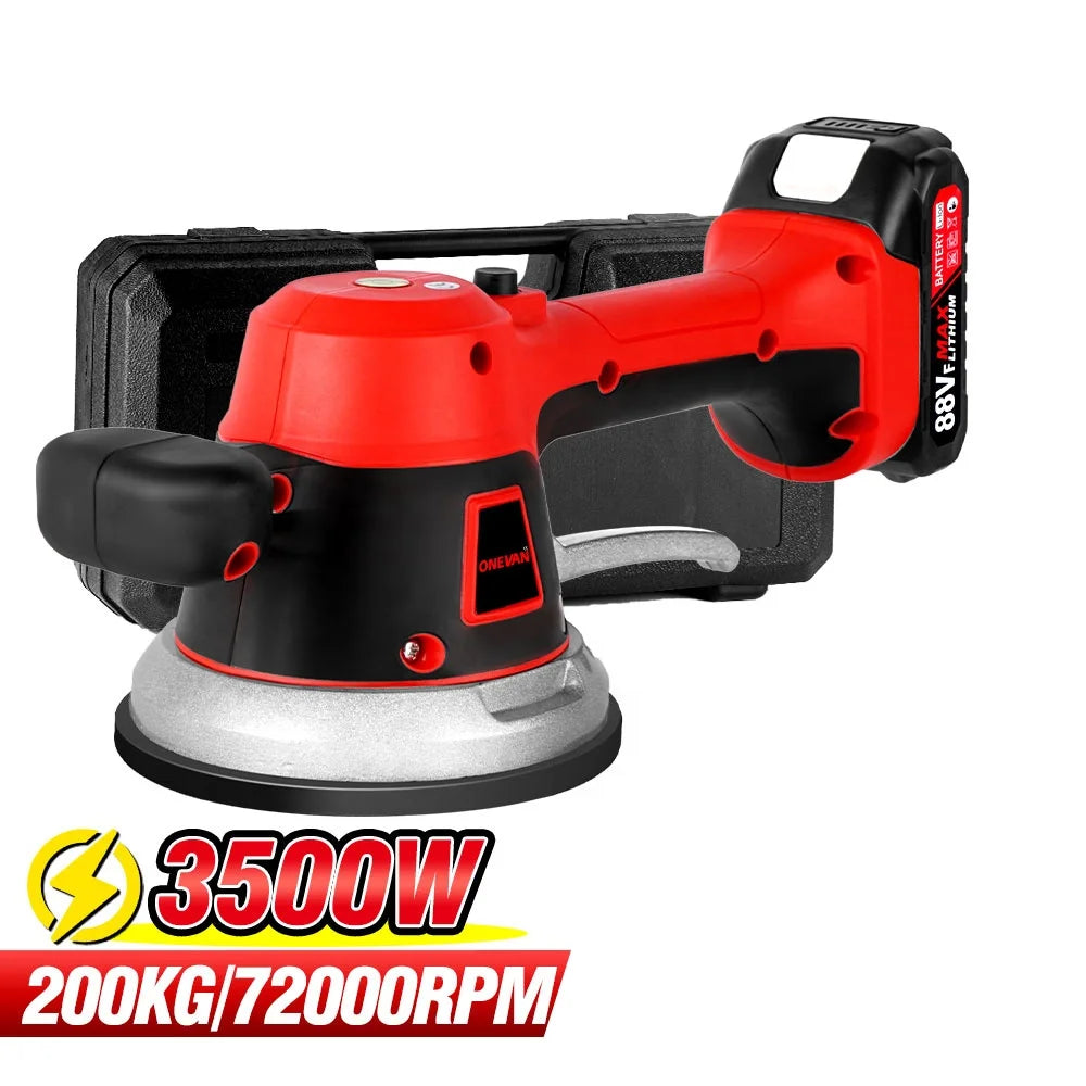 ONEVAN 6Gears Tiling Tiles Machine Tiles Vibrator Suction Cup Automatic Floor Vibrator Leveling Tools for Makita 18v Battery