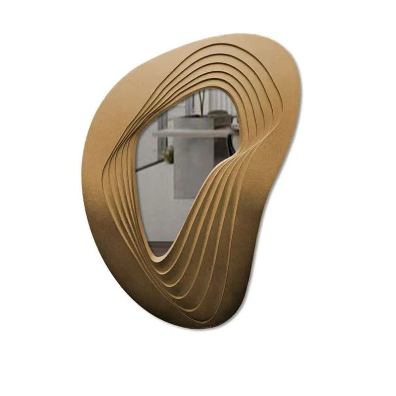 83X54CM Customs Superior Quality Home Decor Irregular Shaped Wall Mirrors Large Wood Frame Living Room Hangings Dropshipping DDP