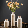 Nordic Retro Hydroponic Plant Dry Flower Insertion 3-piece Set of Ceramic Cracked Glaze High Sense Distress Vase for Table Decor